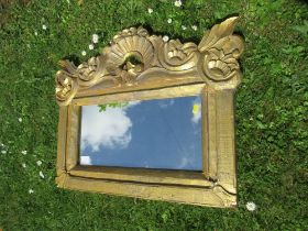 A Regency design gilt framed mirror, plate width 19ins, total weight 30ins