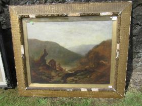 A 19th century school oil on canvas A Mountainous landscape 40ins x 47.5ins