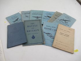 Seven Volumes, "Piot and Flight Engineers Notes", various aircraft to include  Spitfire, Halifax,