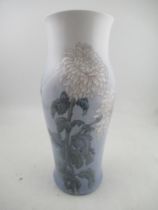 Royal Copenhagen unique vase with chrysanthemum and dragonflys  by Catherine Zernichow No 1082 (