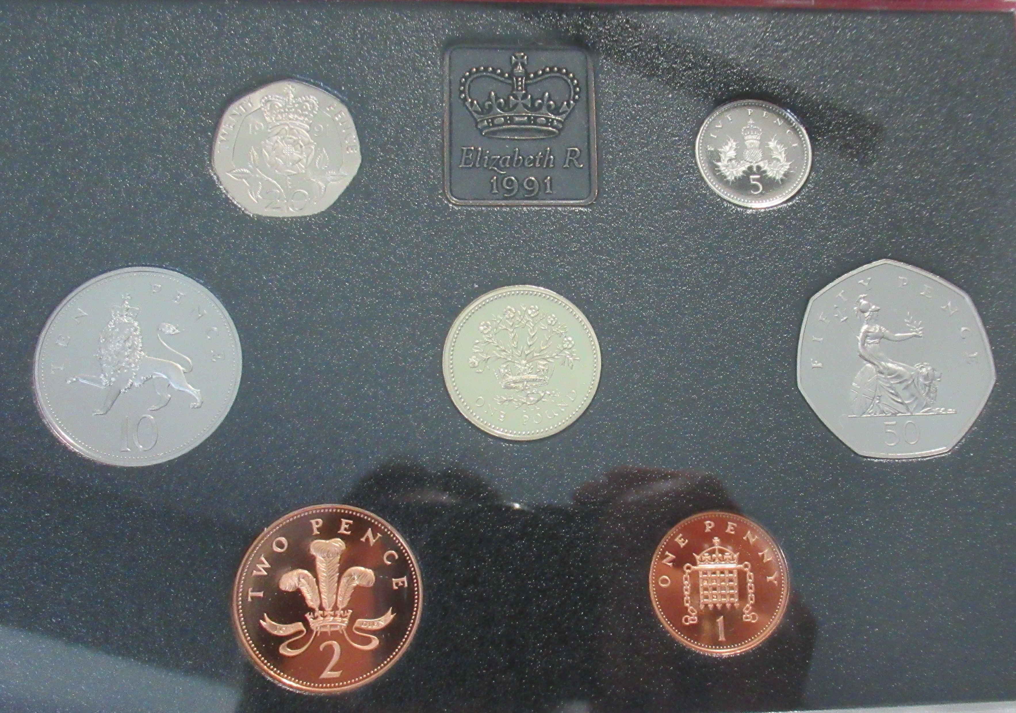 A 1997 silver proof piedfort one pound coin, together with a 1991 United Kingdom proof coin - Image 2 of 2