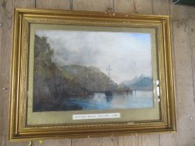 A Victorian pastel, Aberamffra Harbour Barmouth, c.1860, 11.5ins x 17ins