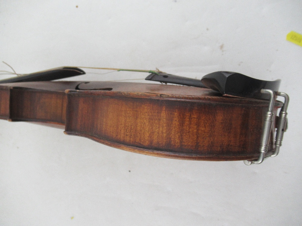 A cased violin, with two piece back, bearing label for repairer M. Andersen - Image 5 of 11