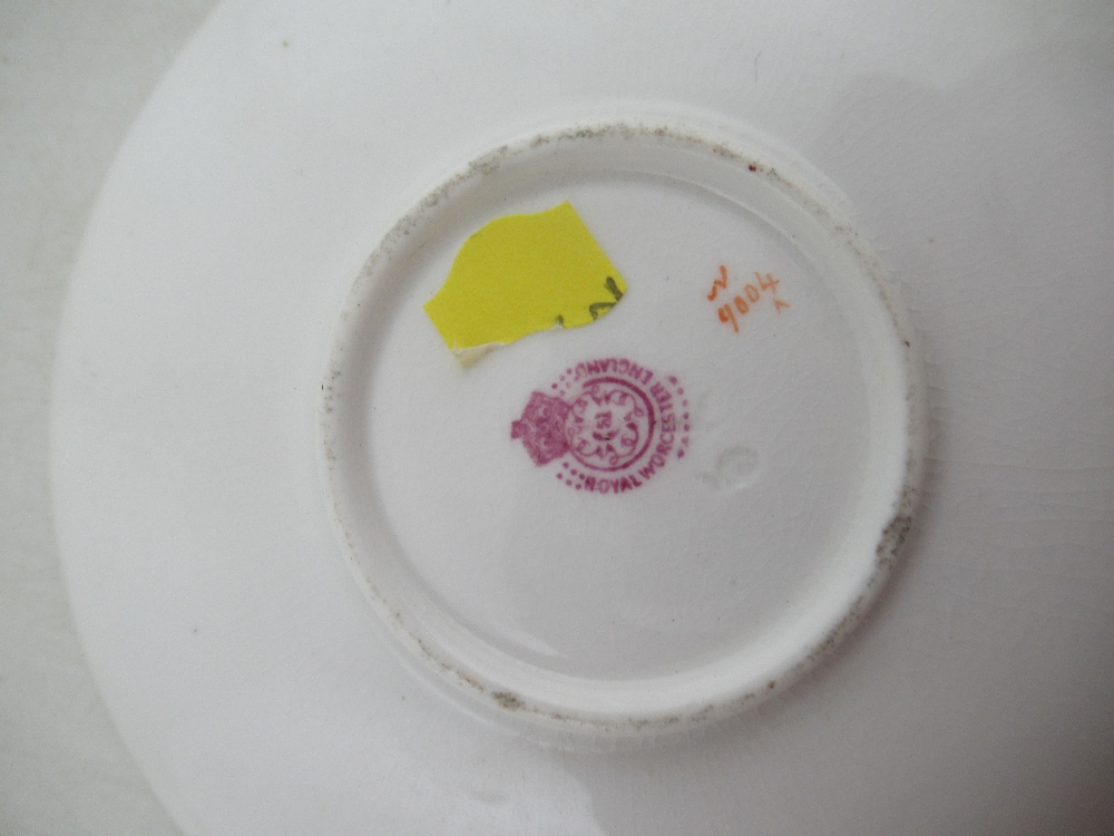 A Royal Worcester coffee cup and saucer decorated with cattle by H Stinton together with a coffee - Image 7 of 9