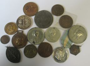 A collection of 19th and 20th century medals and tokens, to include British Empire Exhibition 1924