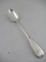 A Georgian silver fiddle pattern basting spoon, engraved with initials, London 1781, length 12ins