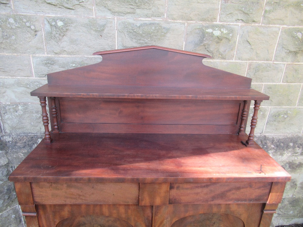 A Victorian mahogany chiffonier, width 45ins, height 59ins - Image 2 of 3