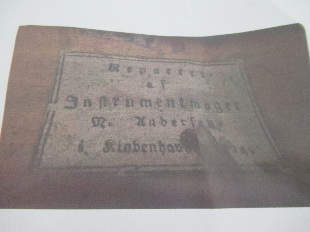 A cased violin, with two piece back, bearing label for repairer M. Andersen - Image 10 of 11