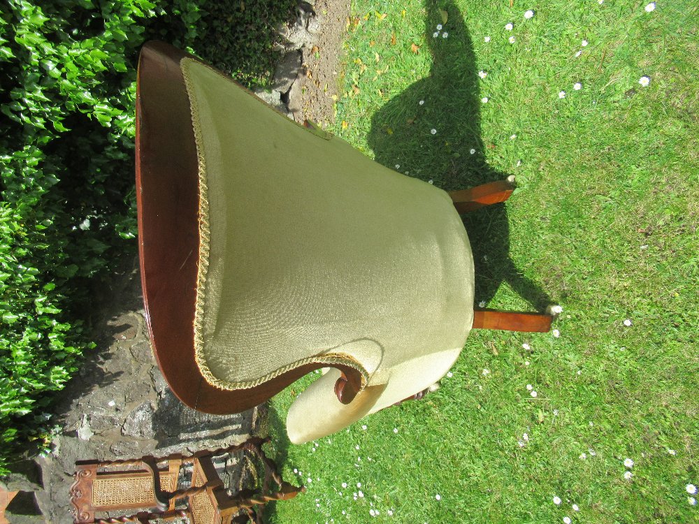 A late Victorian/Edwardian showwood armchair - Image 3 of 3