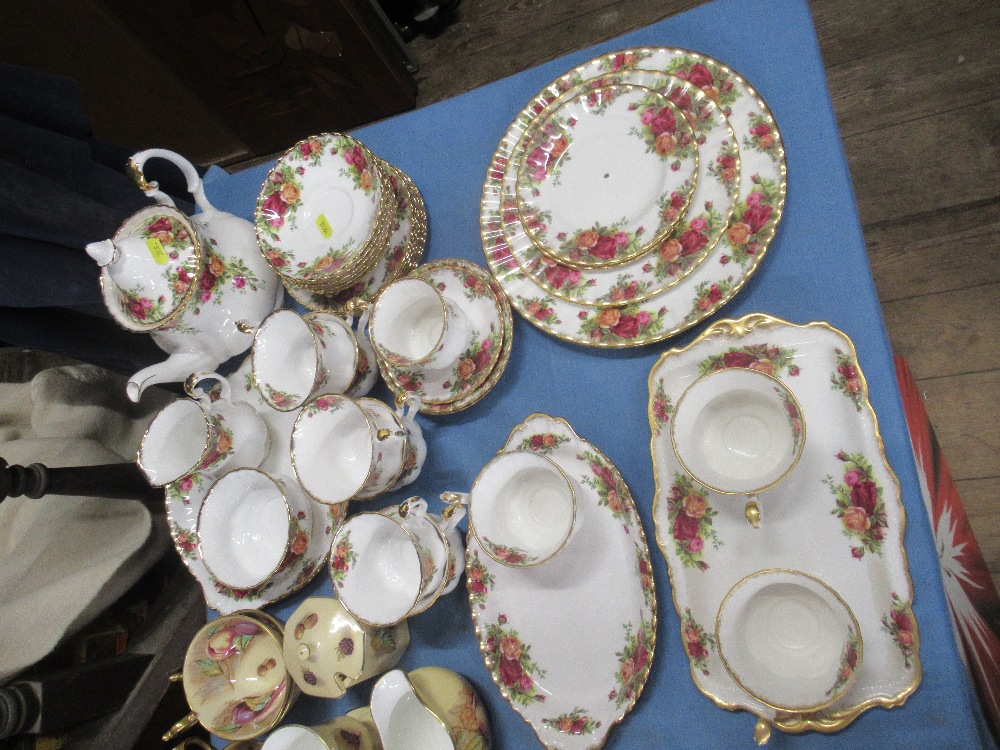 A collection of Royal Albert Old Country Rose tea ware