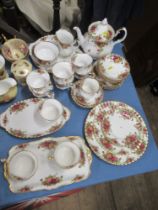 A collection of Royal Albert Old Country Rose tea ware