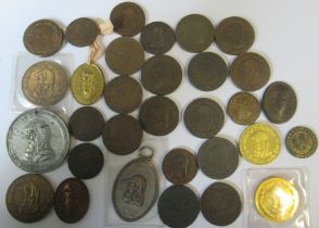 A collection of 18th century Druid Penny's, marked London, Liverpool & Anglesey, together with