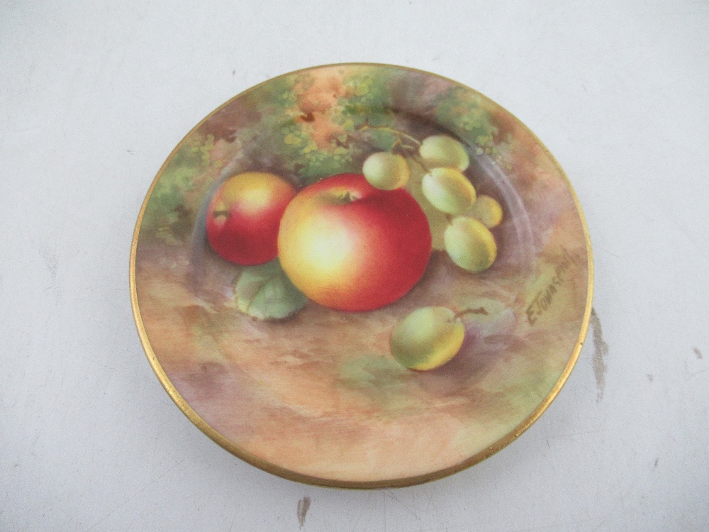 A Royal Worcester miniature side plate decorated with fruit by Townsend 3.5ins  Condition Report: