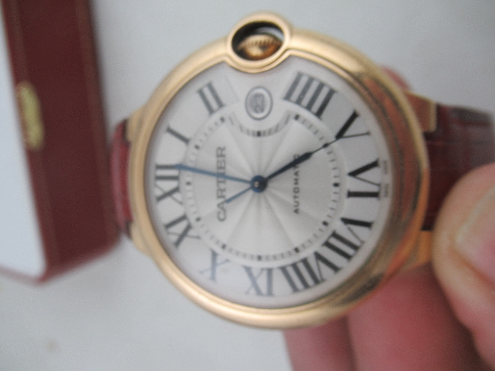 A Cartier 18k rose gold Automatic Calendar 'Balloon Bleu Watch, ref. 2999 No 03054NX with - Image 6 of 11