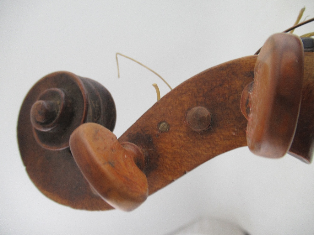 A cased violin, with two piece back, bearing label for repairer M. Andersen - Image 7 of 11