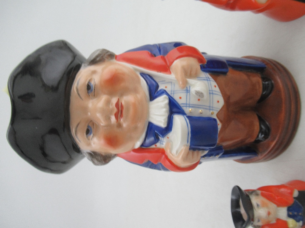 A Royal Worcester Toby jug Shape No 2831 6ins, together with 3 smaller Toby jugs  Condition - Image 2 of 4