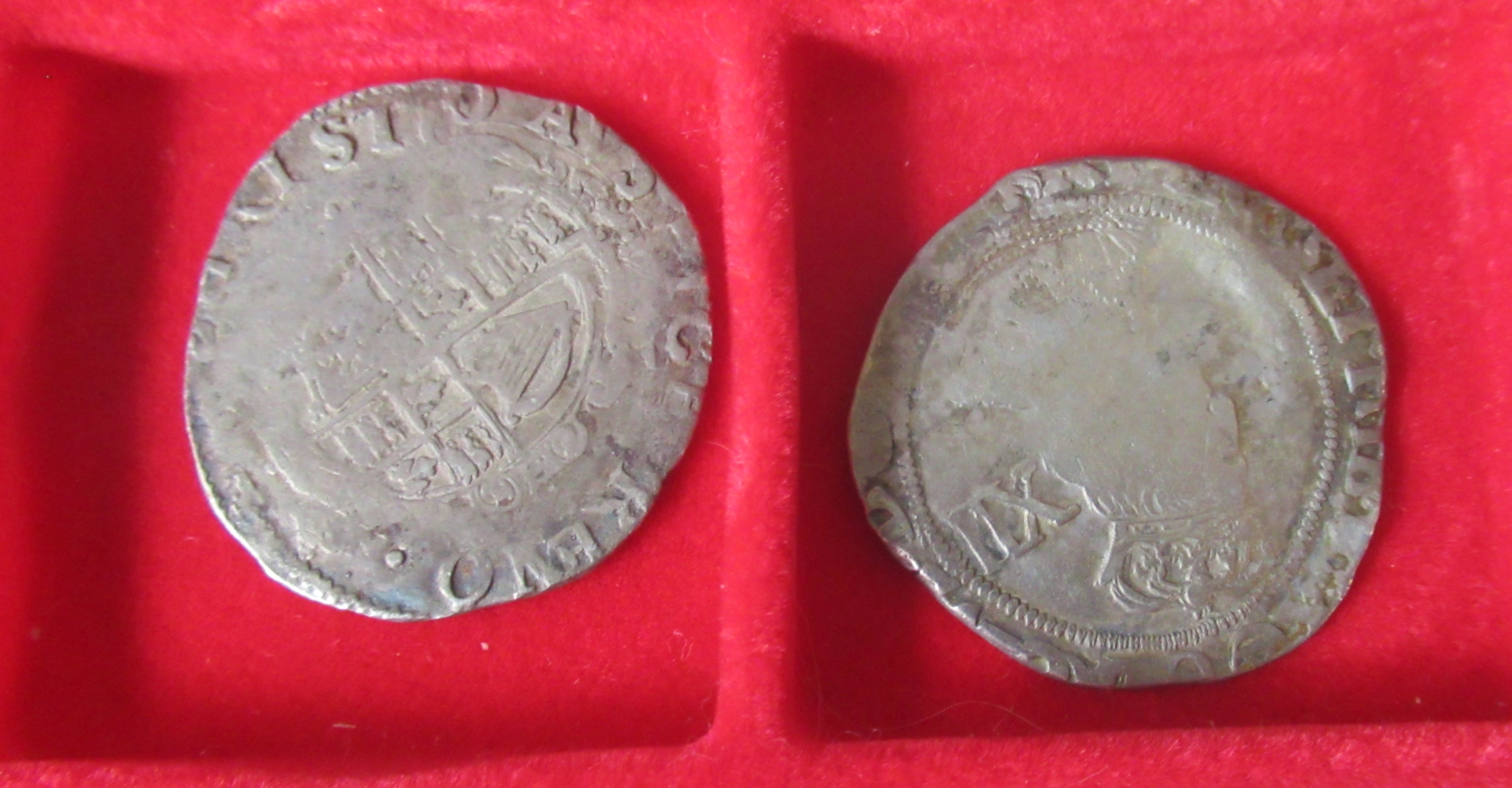 A collection of Antique silver coins, to include Shillings, Three pence's and other coins - Image 3 of 5