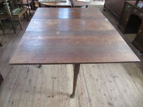A 19th century oak gate leg table, 62ins x 49ins