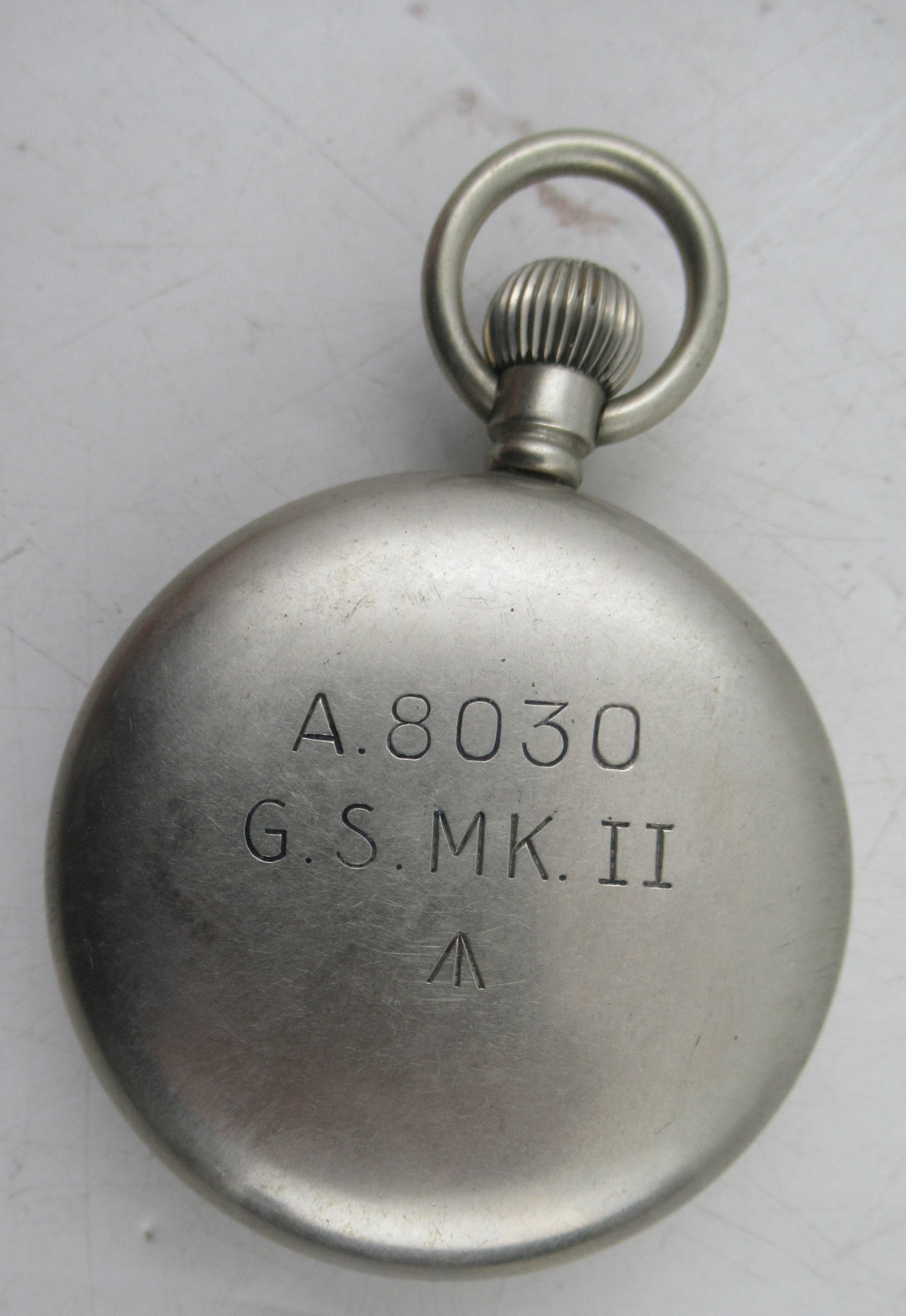 A Rolex military issue open face pocket watch, the black dial numbered A8030, the plated case - Image 3 of 3