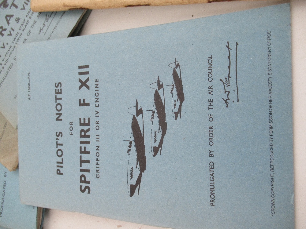 Seven Volumes, "Piot and Flight Engineers Notes", various aircraft to include  Spitfire, Halifax, - Image 3 of 5