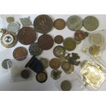 A collection of commemorative medals and tokens, to include a Wembley Exhibition 1924 perpetual