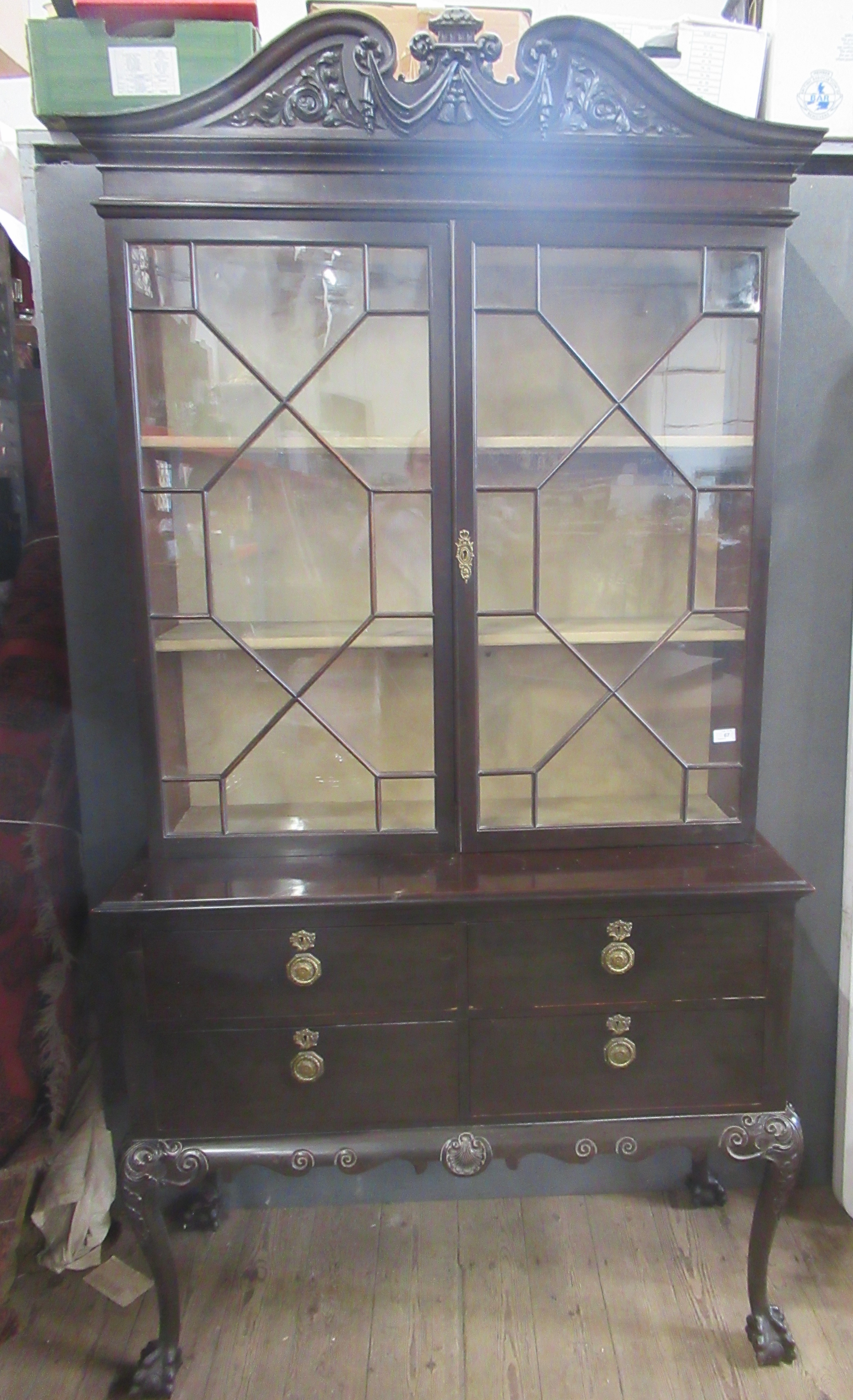 An Edwardian mahogany display cabinet