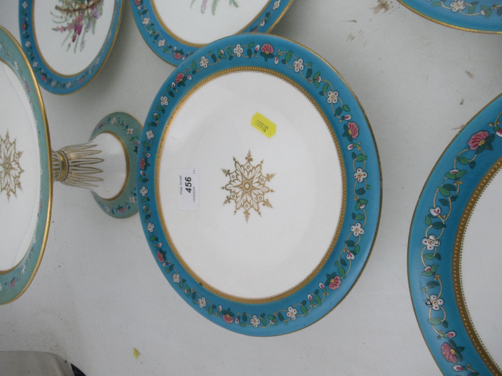 A Royal Worcester dessert service, the twelve plates decorated with floral sprays, with two low - Image 5 of 7