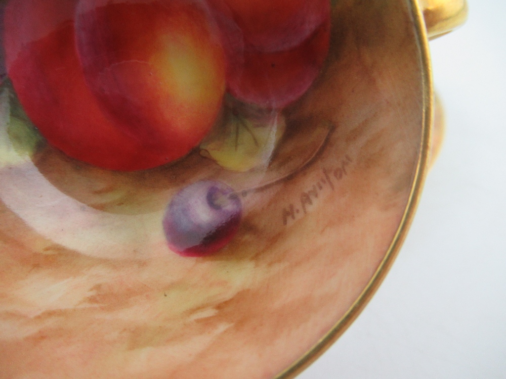 A Royal Worcester tea cup and saucer decorated with fruit by Austin and Price together with a - Image 7 of 7