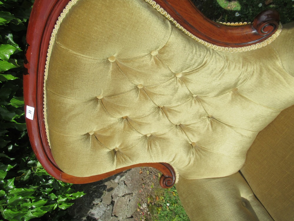 A late Victorian/Edwardian showwood armchair - Image 2 of 3