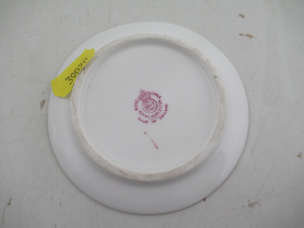 A Royal Worcester miniature side plate decorated with fruit by Townsend 3.5ins  Condition Report: - Image 2 of 5