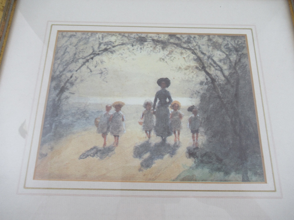 Two Prints of Children on a beach one after Goethem 5.5ins x 7ins - Bild 2 aus 5