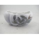 Royal Copenhagen bowl with flowers No 1629/491 with wavey edge made 1923-1930