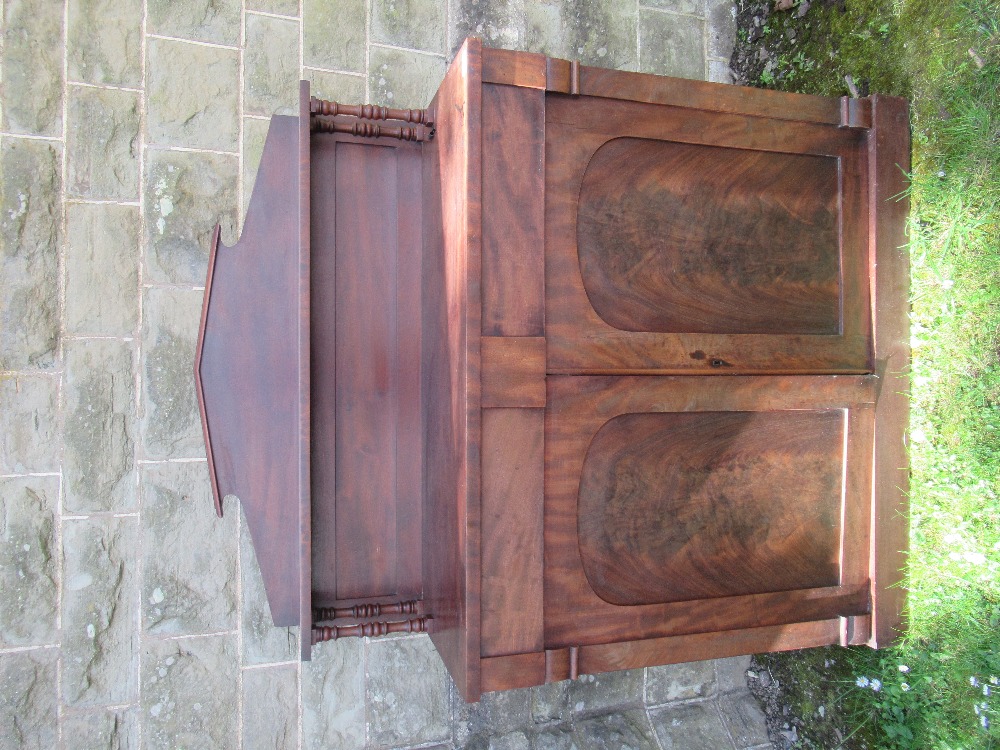 A Victorian mahogany chiffonier, width 45ins, height 59ins