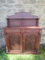 A Victorian mahogany chiffonier, width 45ins, height 59ins