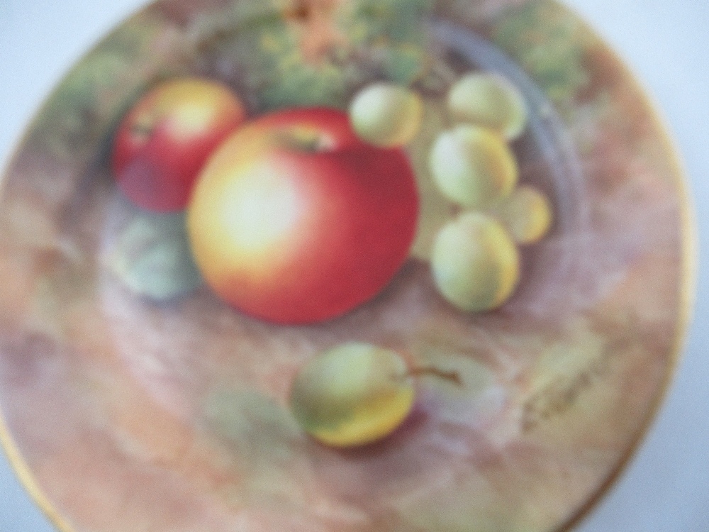 A Royal Worcester miniature side plate decorated with fruit by Townsend 3.5ins  Condition Report: - Image 4 of 5