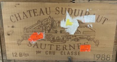 A case of 12 bottles of  Chateau Suduarint wine 1988 (Sauternes)