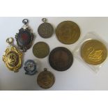 A collection of medals and tokens, to include City of Cardiff Bread, Cake & Confectionary