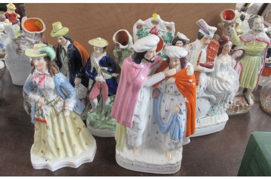 Seven Staffordshire figures - Image 1 of 2