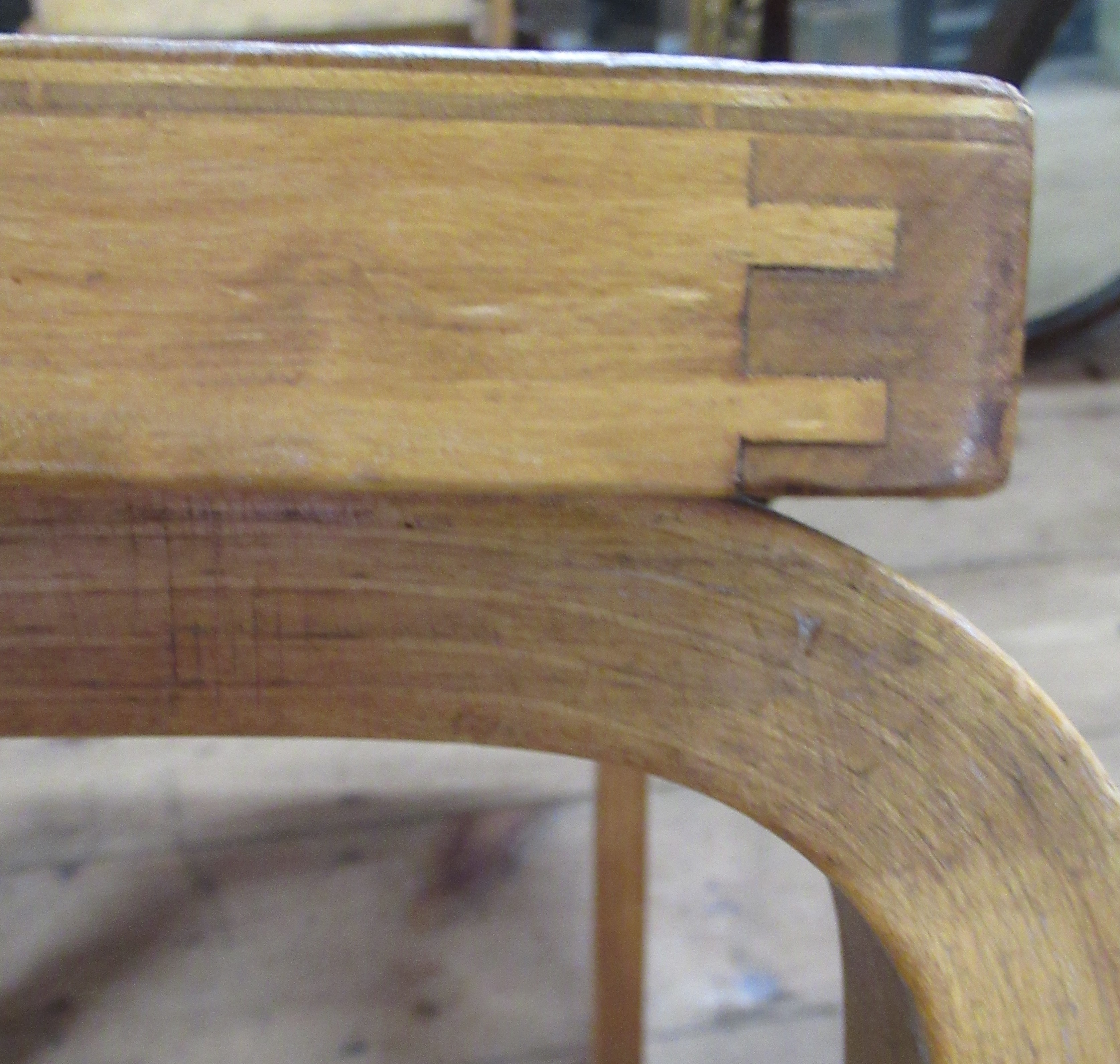 An Alvar Aalto Finmar L-leg side table, designed c. 1933, laminated birch top and finger jointed - Image 8 of 8