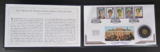 A Princess Diana 9ct Gold Coin Cover by Jubilee Mint
