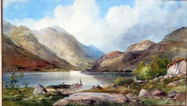 **WITHDRAWN** James Ferrier (1840-1900) 'Loch Etive', watercolour, signed and dated 1871. 29 x