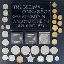 A Selection of Commemorative Crowns and a 1971 Decimal Coin Pack
