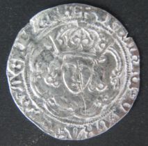 A Henry VII Hammered Silver Groat, facing bust issue, greyhound's head mint
