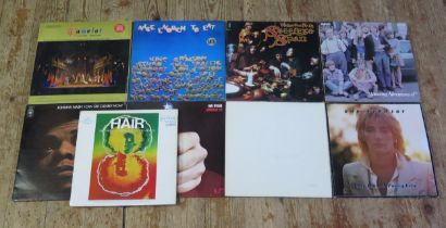 A collection of 33 and 45rpm records various artists including Beatles White Album, serial No 272684