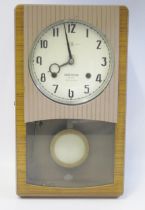 Seikosha, a late 1950's/early 60's mantel clock with 17cm Arabic dial, the movement striking to