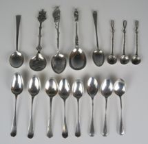 A collection of assorted silver coffee and condiment spoons, various makers and dates, 175gms, 5.
