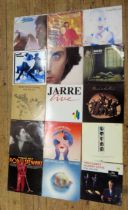 A collection of 1990's LP records, various artists including Sinead O'Connor, Stevie Wonder,