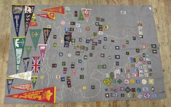 Boy Scouts Association, a collection of cloth badges, metal badges, includes 8th World Jamboree,