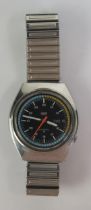 A 1970's SEIKO Automatic Stainless Steel Wristwatch, 37.5mm case, back no. 055478. Running