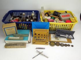 A large collection of medical advertising tins for bandages, plasters, bottles, boxes instruments